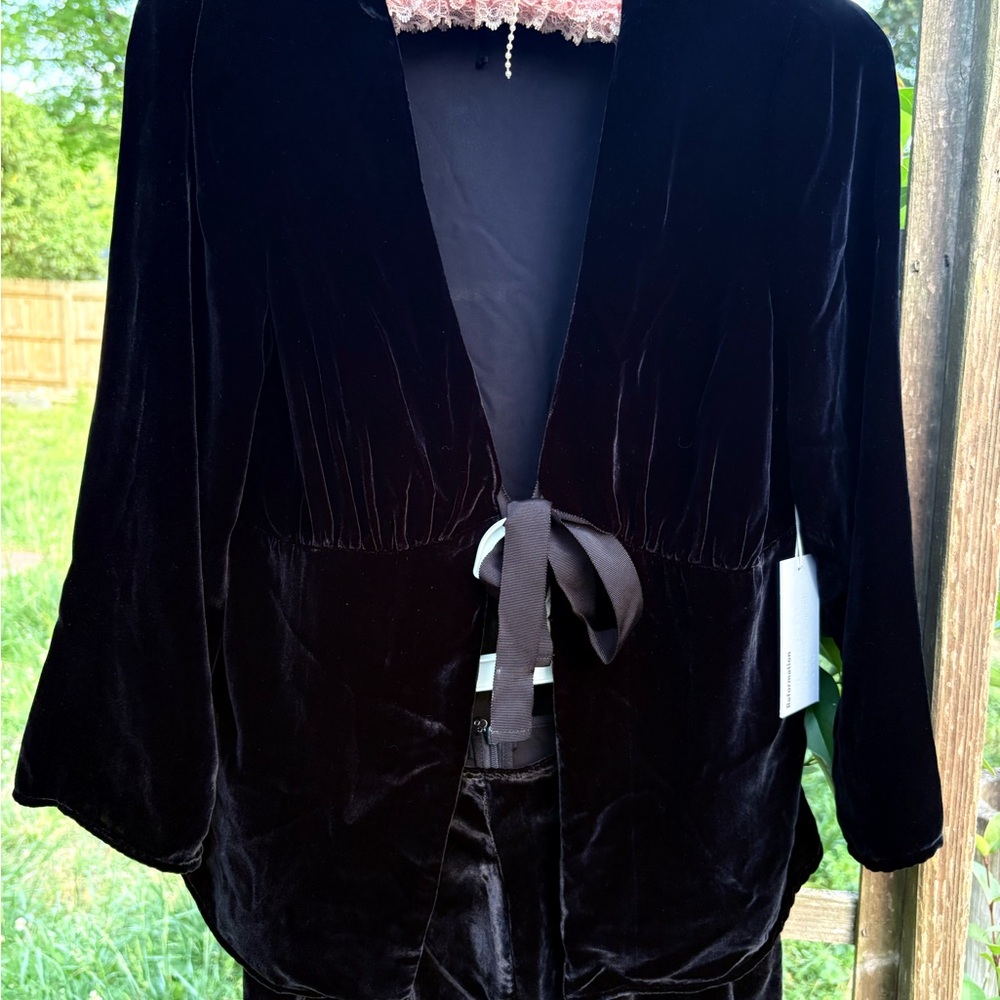 NWT Reformation Carnis Velvet Set